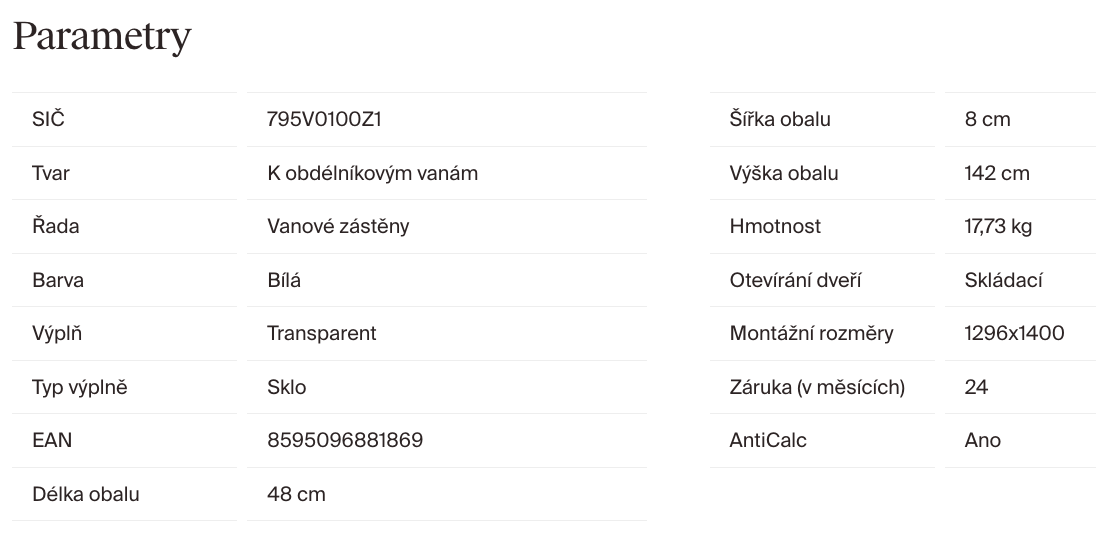 ravak-vs3-130x140-parametry